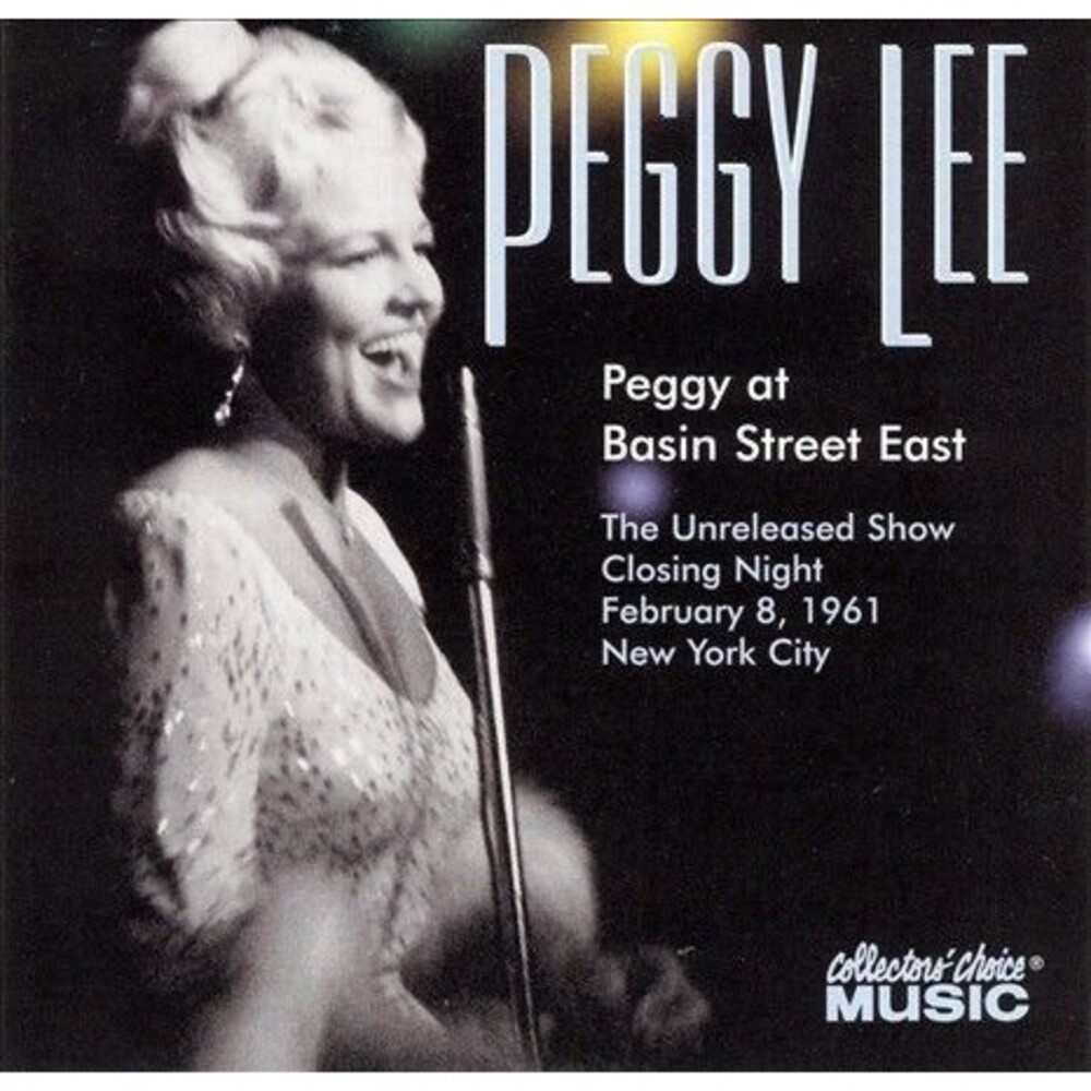 PEGGY LEE - At Basin Street East, Live, Unreleased Lost Show